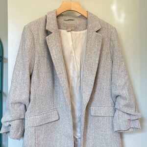 H&M Light Gray Textured Blazer